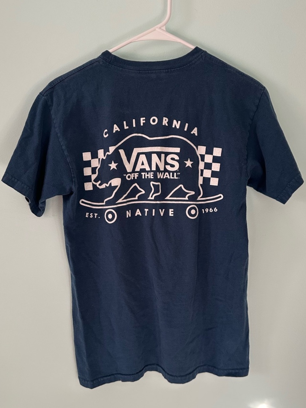 Vans Navy T‑Shirt with White California Bear Graphic